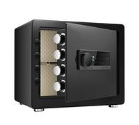 RLKHXBS s Biometric Fingerprint Digital Pin Code Access Cut Door Override Key Wall Floor Mounting Bolts for Home Office Hotel Home Improvement (Color : Black Size : 403036 cm)