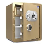 RLKHXBS s Fire-Resistant Steel, Home/Commercial Wall-Mounted, Security & Anti-Theft Office Supplies (Color : Black, Size : 38x33x45cm) (Gold 38x33x45cm)