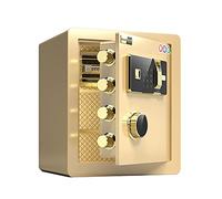 RLKHXBS s Home Acciaio, Password antincendio Anti-Ladro di Impronta Digitale bloccare Il Cabinet, Facile da Usare, 36x30x40cm (Colore: Oro, Dimensione: Impronta Digitale) (Impronta Digitale
