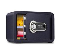 RLKHXBS s Home Electronic Password Fingerprint Key Small Office Height 25cm TY Deposit Double Layer Large Capacity Anti-Theft Bedroom Bedside Locker Home Improvement (Black 35 * 25 * 25 cm)