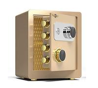 RLKHXBS S per la casa Piccola Cabinet Meccanica, ignifuga e antifurto in Acciaio, Tutto Il Blocco del codice Meccanico in Metallo, Grande capacità, 4 Dimensioni (Colore: Oro, Dimensione: 25x35x25cm)
