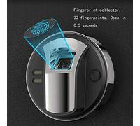 RLKHXBS s Wall s Home Small 25cm Fingerprint Password all Steel Anti-Theft Office Deposit (Color : Black Size : 352525cm)