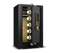 RLKHXBS Safe,Home Safe, Digital Security Safe, Fingerprint Biometric Safe Lock Cash Strong with Number Keys Emergency Lock Safe