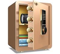 RLKHXBS Safe,Home Safe, Electronic Safes Deposit Small And Medium-Sized all-Steel Anti-Theft Lock Jewelry Strong,Gold Smart Home Safe