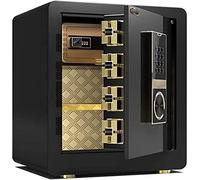 RLKHXBS Safe,Home Safe, Home Digital Safes, File Password Wall Mounted Fireproof Safe with Key Key Safe (Color : Jazz Black)