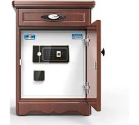 RLKHXBS Safe,Home Safe, Home Safe 60cm Drawer Solid Wood Bedside Table Small Safe Fingerprint Password Stealth Anti-Theft Cabinet Cabinet Safes (Color : Brown)
