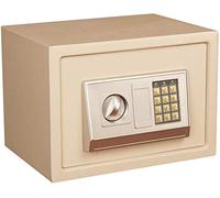 RLKHXBS Safe,Home Safe, Home Safe Small Value Safe Yellow Digital Keypad Volume Wall or Floor Mounted High Density Alloy Steel Double Alarm all Steel Khaki (Color : Gold, Size : 25x35x25cm)