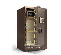 RLKHXBS Safe,Home Safe, Safes Wall Safes Electronic Home Safe with Medium Password Anti-Theft all-Steel Safe Leather Head Office (Color : Brown)