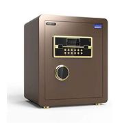 RLKHXBS Safe,Home Safe, Security Safe - Digital Safe,Electronic Steel,Fireproof Lock with Keypad to Protect Money,Jewelry,Passports for Home,Business or Travel (Color : Brown)