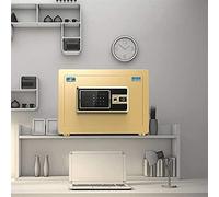 RLKHXBS Safe,Home Safe, Security Safe Electronic Digital Security Keypad Lock Home Office Hotel Safe Business Jewelry Cash Money Cabinet (Color : Gold, Size : 30 * 32 * 38cm)