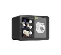 RLKHXBS Safes 30cm Safe,Office Small-Scale Mechanical Deposit Box all Steel Anti-Smashing Wall-Safes with Keys,Black