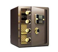RLKHXBS Safes Anti-Fire Anti-Theft Cubic Feet Steel Security Safe Deposit with Digital Keypad for Home Office And Hotels Store Cash Jewelry,Wall Safes (Coffee 38x32x45cm)