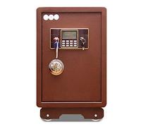 RLKHXBS Safes Anti-Fire Anti-Theft Digital Electronic Security Safe,Home Cabinet Safe with Keys Digital Lock for Jewelry Money Cash Valuables,Wall Safes (Bronze 39x35x60cm)