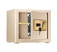 RLKHXBS Safes Anti-Fire Anti-Theft Electronic Fingerprint Fire Lock Fireproof Digital Home Combination Steel Alloy Drop Safe Includes Keys,Wall Safes (Gold 37x31x30cm)