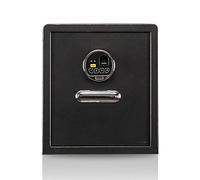 RLKHXBS Safes Anti-Fire Anti-Theft Fingerprint Safe Home Office Document Electronic Lock Security Solid Steel Hotel Business Small Money,Wall Safes (Black 35x30x39.3cm)