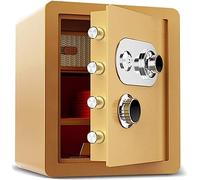 RLKHXBS Safes & Door Locks Fire Resistant Security Digital Money Steel Alloy Drop Safe with Key Lock,Gold