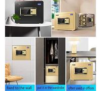 RLKHXBS Safes Home Large Digital Safe Electronic Safe Steel Construction, LCD Display, Emergency Override Key Safe Fireproof Document Office Safe