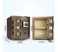 RLKHXBS Safes Home Small Insurance Electronic Password Insurance Anti-Theft Bedside Cabinet Valuables Insurance all Steel Senior Insurance Safes,Wall Safes (Brown 36 * 31 * 40cm)