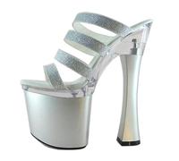RLKHXBS Sandali con Tacco Grosso Modello Pole Dance con Tacco Alto 20 cm