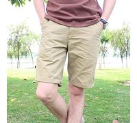 RLKHXBS Shorts Casual Uomini Bisth Sottili respiri raffreddanti Pantaloncini di Cotone Pantaloncini cortometri cortini a Colori Solidi Piatti.