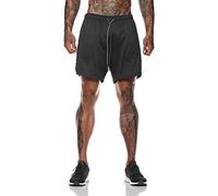 RLKHXBS Shorts Shorts Mens 2 in 1 Short Pants Gyms Fitness Bodybuilding Workout Quick Dry Beach Shorts Male Sportswear