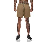 RLKHXBS Shorts Shorts Mens 2 in 1 Short Pants Gyms Fitness Bodybuilding Workout Quick Dry Beach Shorts Male Sportswear