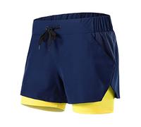 RLKHXBS Shorts Women's Running Shorts 2 in 1 Outdoor Sports Fitness Gym Training Yoga Jogging Female