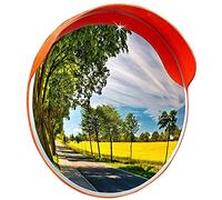 RLKHXBS Specchio di Sicurezza per vialetto Stradale, Specchio per Traffico Rotondo grandangolare, Specchio per Traffico Convesso ad Angolo di 130 °, Cappuccio Antipioggia