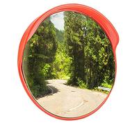 RLKHXBS Specchio per Traffico Stradale Specchietti per vialetto Esterni per ciechi Specchio di Sicurezza Curvo con Staffa di Fissaggio Regolabile per la Sicurezza Stradale, 75 cm