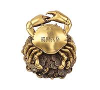 RLKHXBS Statue Home Ornament Office Bookshelf Deco Pure Money Ornaments, Lucky Copper Crab, Means from all Directions, Attract Wealth Animal Sculpture for Office/Shop/Bar (col