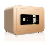 RLKHXBS Steel Home Security Combination Fingerprint Fire Resistant, Lock Box Fireproof Safe with Digital Keypad And Removable Shelf, for Medicine Money Documents Valuables, Gold