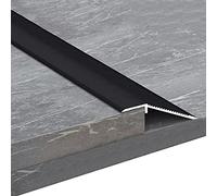 RLKHXBS Strisce di Transizione per Pavimenti in Vinile, rampa della Porta in Alluminio/soglie di Riduttore di Modanatura con Costine Non Slip, Oro Argento Nero Grigio 36 40 50 60 60 Pollici Bordo