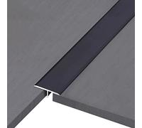 RLKHXBS Striscia di Transizione del Pavimento Metal, Strisce di stampaggio a T 40 mm Larghezza spazziate Bianche Grigio Nero/Copertura Cucitura a Canottiere per Pavimento in Vinile Laminato,