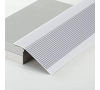 RLKHXBS Striscia di transizione soglia del pavimento, larghezza da 10 cm da 4 pollici di riduzione del pavimento in metallo per tappeto a pavimenti in piastrelle calare heght, bordo auto adesivo bordo