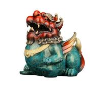 RLKHXBS Table Statue Exquisite Colorful Copper Fortune Attracting Feng Shui Home Living Room Office Decorations Ornaments Buddha Decoration (Color : Right)