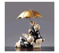 RLKHXBS Tabletop Carino Coniglietto Coniglietto Famiglia Resina Statue Decorazione Decorazione Soggiorno Mobile TV mobint mobint mobili mobili Statue Statue di Statue di ricchezza