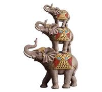 RLKHXBS Tabletop Elephant Statues And Figurines Decorations, Resin Elephant Figurine Animal Statue Crafts Lucky Ornaments, Office Living Room Elephant Decor Ornaments,B