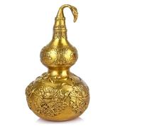RLKHXBS Tabletop Feng Shui Oro in Ottone Decorazione di buona Fortuna, wu Lou/HU Lu/Gold ricchezza Statue di Rame Pacifica, Fascino Cinese della Decorazione di prosperità Figura da Collezione, Ottone