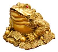 RLKHXBS Tabletop in Ottone Oro rospo a Tre Gambe rospo Fortunato Decorazione di Grandi Forti Artigianato Statue di Decorazione del Negozio