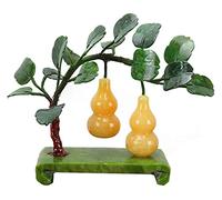 RLKHXBS Tabletop Natural Topaz Stone Gourd Decoration On The Fifth Floor Auspicious Room Decoration High-End Gifts Symbolize Health Statue
