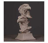 RLKHXBS Tabletop Statue Ornaments Decoration Abstract Bald Eagle Bust Statue Handmade Sandstone Crafts Fashion Hawks Present Ornament