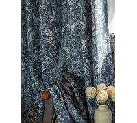 RLKHXBS Tende Boho Semi oscuranti Vintage con Fiori granati e mirtilli, Stile Bohémien, Lunghezza 108 Pollici, in Misto Cotone e Lino, Tende a Pieghe per Soggiorno, Camera da Letto, 1 Pannello,