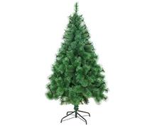 RLKHXBS The Pine Needles Albero Nudo Albero di Natale, Materiale PVC Pini incernierati Artificiali con Supporto in Metallo Facile da Montare Decorazione Natalizia Spento-2,4 m (7,8 Piedi) Il Nuovo