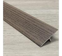 RLKHXBS Transition Strips for Doorways, Flat T Molding Floor Gap Edge Trim with Wood Grain for Wood Flooring Vinyl Laminate Floors, Cinch Seam Cover/Binder 33mm Wide