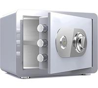 RLKHXBS Waterproof Safe for Home Fire-Proof And Anti-Smashing Mechanical Small Household Steel Lockers Waterpr,White