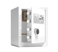 RLKHXBS Waterproof Safes Steel Combination Key Lock Safe, Fireproof And Anti- Theft Storage Cabinet, Small Office File Box, Height 25cm/30cm/45cm for Home off,White-45 38 X 33cm