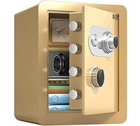 RLKHXBS Waterproof Security Digital Small Home Fireproof Safe Anti-Theft And Anti-Drill Storage Cabinet with Code Lock Metal Steel Hotel Office Secret, H45cm