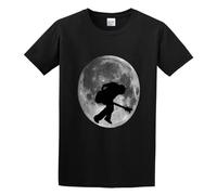 RlMI LINMY Bass Player Moon Guitar Guitarist Bassist O-Neck 100% Cotton Short Sleeve Unisex T-Shirt XL