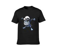 RlMI LINMY Crazy Frog Crazy Frog Young O-Neck 100% Cotton Short Sleeve Unisex T-Shirt M