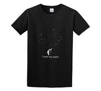 RlMI LINMY I Need My Space Astronomy Unisex 100% Cotton Short-Sleeve T-Shirts Black L